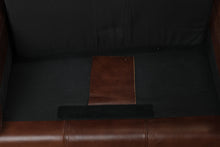 Load image into Gallery viewer, Hamilton Brown Genuine Leather Sofa 88 Inch Traditional Couch