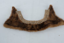 Load image into Gallery viewer, Vintage 1950s Beaded Mink Fur Collar with Satin Lining – Hand-Embroidered Trim