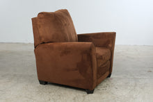 Load image into Gallery viewer, Brown Microfiber Recliner Chair with Flared Arms