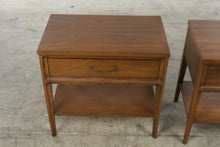 Load image into Gallery viewer, Broyhill Premier Forward 70 Mid Century Modern Walnut Nightstands Pair