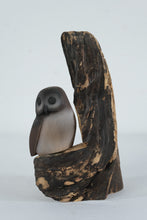 Load image into Gallery viewer, Bryan Whaley Hand Carved Owl Sculpture Wood Burl Driftwood Art