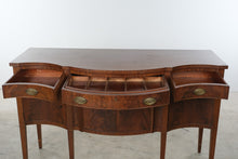 Load image into Gallery viewer, Antique Federal Revival Mahogany Serpentine Sideboard with Inlay
