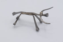 Load image into Gallery viewer, Handmade Nail Art Sculpture – Longhorn Bull Steer Folk Art Metalwork