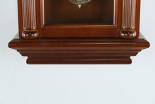 Load image into Gallery viewer, Bulova Regency-Style Wall Clock with Pendulum – Classic Mahogany Finish, Westminster Chime