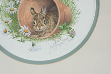Load image into Gallery viewer, Judy Mizell Signed Numbered Bunny Print Framed Rabbit Cottage Wall Art