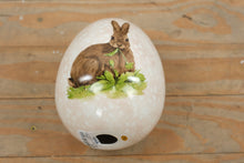 Load image into Gallery viewer, Hand-Painted Ceramic Bunny Egg Décor – 5" x 7"