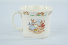 Load image into Gallery viewer, Royal Doulton Bunnykins English Bone China Child Mug Cup Rabbits 1936 Backstamp