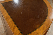 Load image into Gallery viewer, Rare Antique Burl Wood Corner Writing Desk with Inlaid Top & Brass Hardware