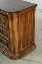 Load image into Gallery viewer, Traditional Walnut Triple Dresser with Nine Drawers and Center Cabinet