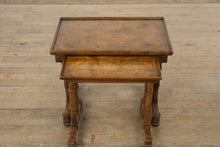Load image into Gallery viewer, Pair of Burled Walnut Nesting Tables by Drexel Heritage