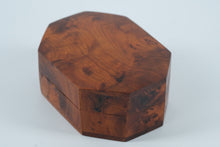 Load image into Gallery viewer, Handcrafted Thuya Burl Trinket Box – Octagonal Cedar Scented Keepsake