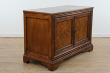 Load image into Gallery viewer, Carved Burlwood-Style Storage Credenza with Dovetailed Drawers