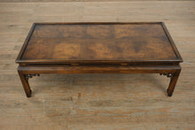 Load image into Gallery viewer, Oriental Burled Wood Coffee Table with Decorative Apron