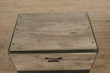 Load image into Gallery viewer, Rustic Industrial Lateral File Cabinet – 2 Drawer, Charred Wood & Gray Finish