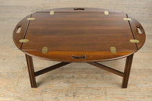 Load image into Gallery viewer, Solid Wood Folding Butler’s Table with Hinged Expanding Top