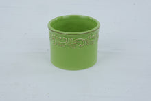 Load image into Gallery viewer, Butter Bell Lime Green Ceramic Butter Crock French Butter Keeper 2013
