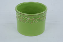 Load image into Gallery viewer, Butter Bell Lime Green Ceramic Butter Crock French Butter Keeper 2013