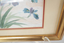 Load image into Gallery viewer, Anton Wang Watercolor Pair Birds Butterfly Iris Signed Numbered Framed Art 8 x 11