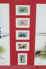 Load image into Gallery viewer, Chris Calle Civil War Bicentennial Framed Art & Stamp Set – Union & Confederate Soldiers Limited Edition (29/5000) – Dual Print Display, 26.5” x 15.5”