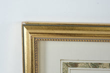 Load image into Gallery viewer, Pair of P.J. Redouté Botanical Prints – Pivoine de la Chine & Laurier Rose – Framed Floral Art Set, Gold Frames 15.5” x 19.5”