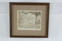 Load image into Gallery viewer, Don Swann Signed Etching Old Well, University of North Carolina – Limited Edition of 300 – Framed Historic Americana Print (13” x 12”)