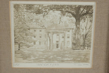 Load image into Gallery viewer, Don Swann Signed Etching Old Well, University of North Carolina – Limited Edition of 300 – Framed Historic Americana Print (13” x 12”)