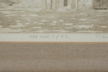 Load image into Gallery viewer, Don Swann Signed Etching Old Well, University of North Carolina – Limited Edition of 300 – Framed Historic Americana Print (13” x 12”)