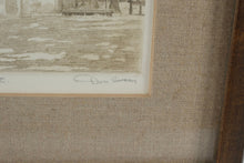 Load image into Gallery viewer, Don Swann Signed Etching Old Well, University of North Carolina – Limited Edition of 300 – Framed Historic Americana Print (13” x 12”)