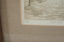Load image into Gallery viewer, Don Swann Signed Etching Old Well, University of North Carolina – Limited Edition of 300 – Framed Historic Americana Print (13” x 12”)