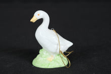 Load image into Gallery viewer, Vintage Bone China Goose Figurine Ornament – Made in Taiwan (3")