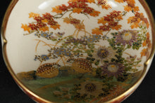 Load image into Gallery viewer, Vintage Japanese Satsuma-Style Hand Painted Bowl with Maple Leaves, Birds & Gold Trim – 5"