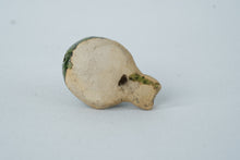 Load image into Gallery viewer, Vintage Miniature Green Glazed Clay Figurine – Rustic Folk Art Accent – 1.25" Tall