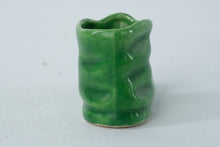 Load image into Gallery viewer, Vintage Green Glazed Ceramic Boot Figurine – Miniature Pottery Shoe Planter – 1.5" Tall