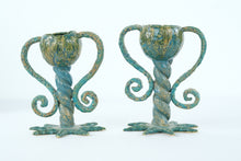 Load image into Gallery viewer, Vintage Ceramic Octopus-Style Candle Holders – Pair