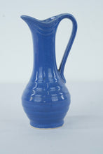 Load image into Gallery viewer, Vintage Blue Ceramic Ewer-Style Pitcher Vase β 7.5" Tall, Classic Pottery Jug