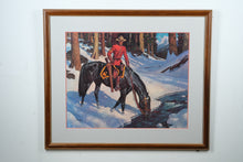 Load image into Gallery viewer, “Thirsty Trail” by Arnold Friberg – Framed RCMP Art Print