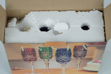 Load image into Gallery viewer, Essex Jewel-Tone Crystal Champagne Flute Set – Handcut Lead Crystal, Made in Hungary