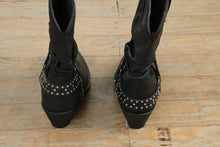 Load image into Gallery viewer, Shyanne Black Studded Slouchy Leather Boots – Women’s Size 8