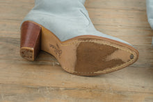 Load image into Gallery viewer, Zodiac USA Women's Mid-Calf Blue Suede Western Boots – Size 8