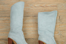 Load image into Gallery viewer, Zodiac USA Women's Mid-Calf Blue Suede Western Boots – Size 8