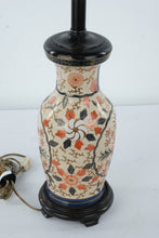 Load image into Gallery viewer, Vintage Asian Style Porcelain Table Lamp Floral Imari Style Vase Lamp