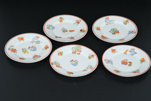 Load image into Gallery viewer, Vintage Rudolstadt Germany Child’s Porcelain Tea Set – 13 Pieces – Strawberry Border with Playful Children
