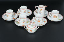 Load image into Gallery viewer, Vintage Rudolstadt Germany Child’s Porcelain Tea Set – 13 Pieces – Strawberry Border with Playful Children