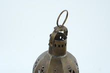 Load image into Gallery viewer, Boho Bazaar Multicolor Glass Lantern – 16” Tall Moroccan-Inspired Metal Candle Holder