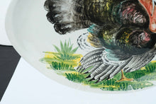 Load image into Gallery viewer, Strut and Serve – Italian Hand-Painted Turkey Platter with Lush Brushstrokes (20.5” Wide)