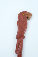 Load image into Gallery viewer, Hand-Carved Wooden Parrot Serving Spoons – 13.75" Tall – Tropical Toucan Design – Decorative or Functional