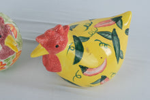 Load image into Gallery viewer, Vintage 1999 CBK Ltd Hand Painted Ceramic Chicken Hen Figurines Set of 2