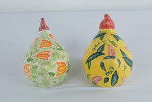 Load image into Gallery viewer, Vintage 1999 CBK Ltd Hand Painted Ceramic Chicken Hen Figurines Set of 2