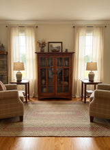 Load image into Gallery viewer, Mission-Style Oak Glass Door Bookcase - Bassett
