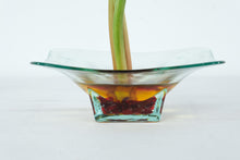 Load image into Gallery viewer, Caithness Botanical Gardens Calla Lily Art Glass Vase Sculpture Square Base